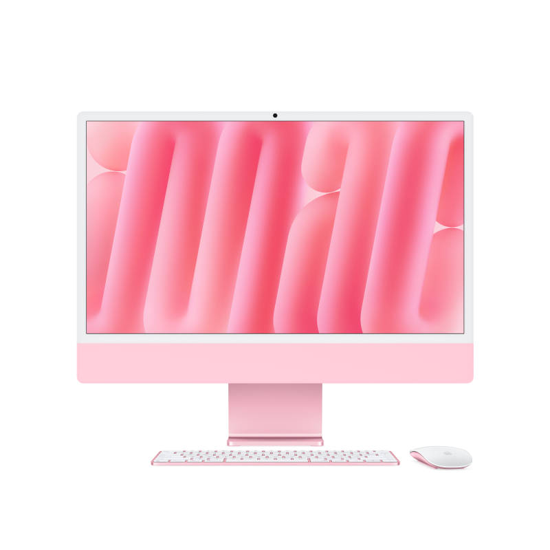 Apple iMac 24" Retina 4,5K (M4 10C CPU, 10C GPU, 2024), 24 ГБ, 512 ГБ SSD, розовый