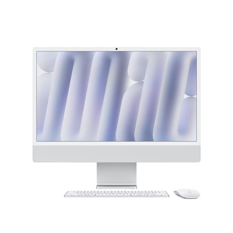 Apple iMac 24" Retina 4,5K (M4 8C CPU, 8C GPU, 2024), 16 ГБ, 256 ГБ SSD, серебристый MWUC3